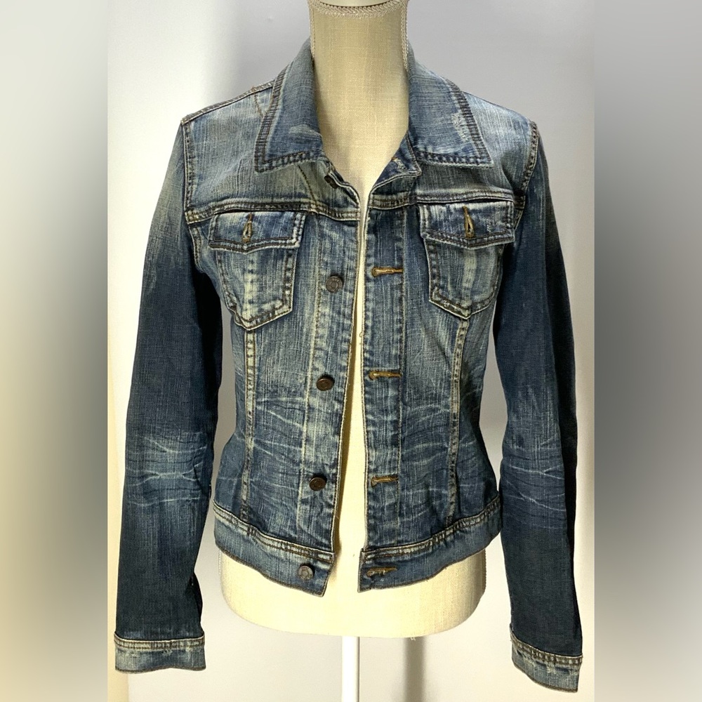 Kut from the Kloth Denim Distressed Jacket-Size XS